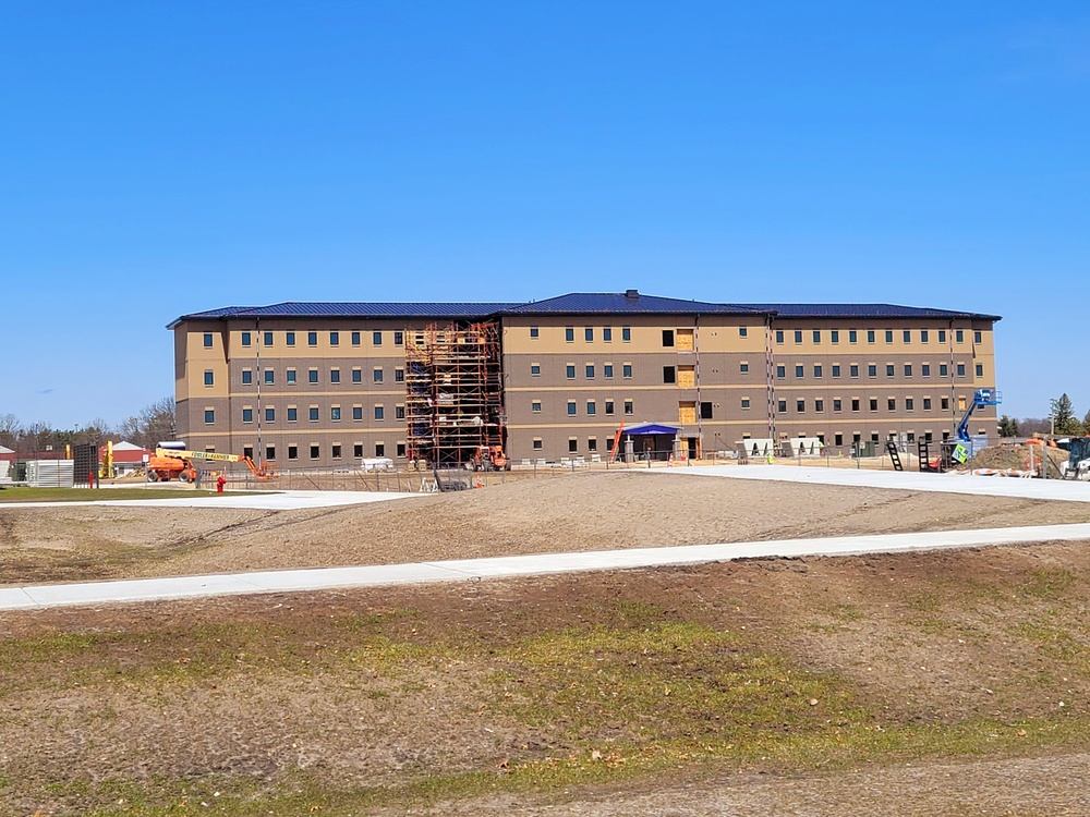 April 2022 barracks construction at Fort McCoy