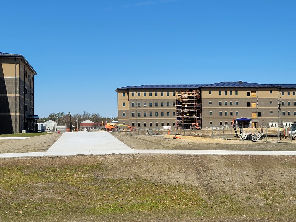 April 2022 barracks construction at Fort McCoy