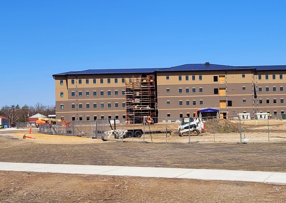 April 2022 barracks construction at Fort McCoy