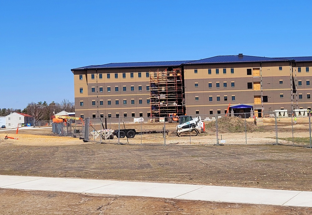 April 2022 barracks construction at Fort McCoy