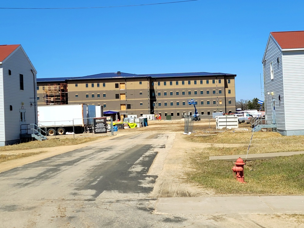 April 2022 barracks construction at Fort McCoy