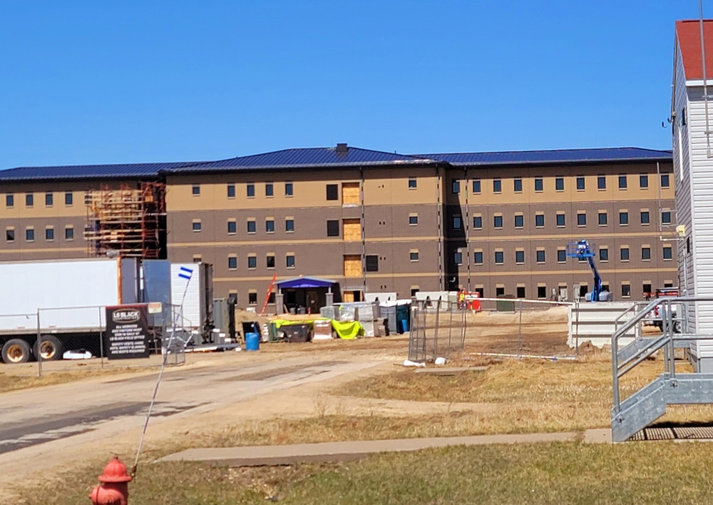 April 2022 barracks construction at Fort McCoy