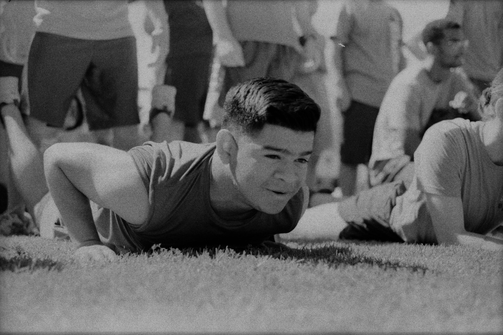 U.S. Marines and Sailors with CLR-17 conduct a Field Meet