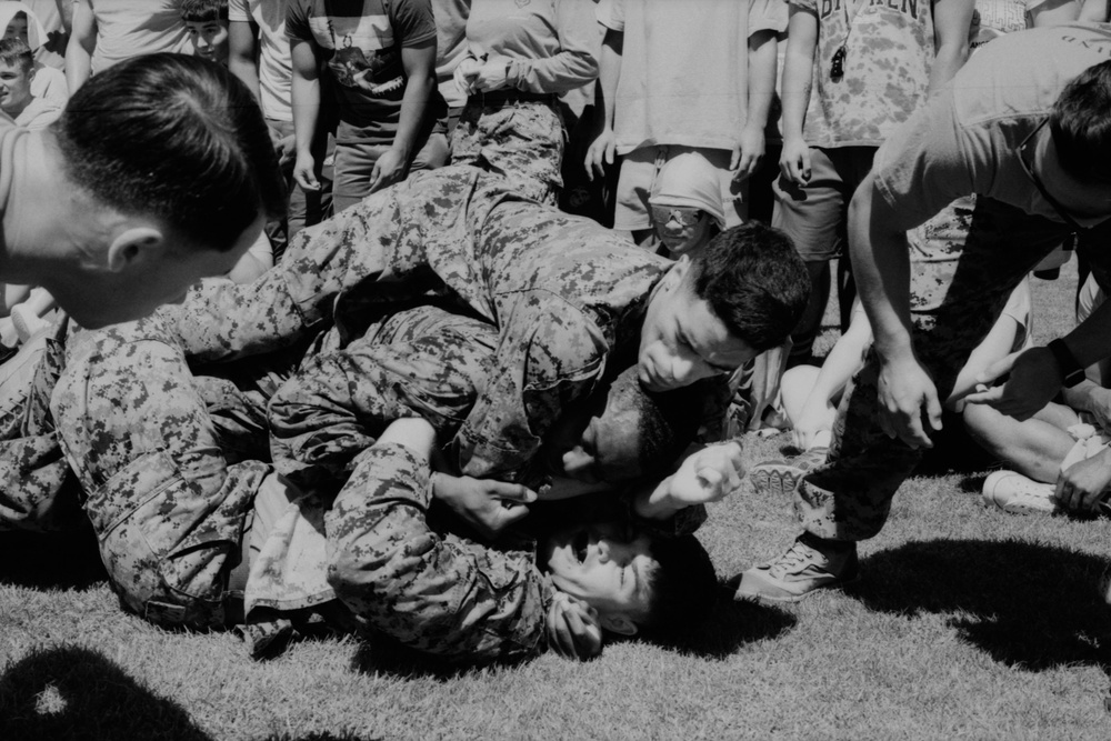 U.S. Marines and Sailors with CLR-17 conduct a Field Meet