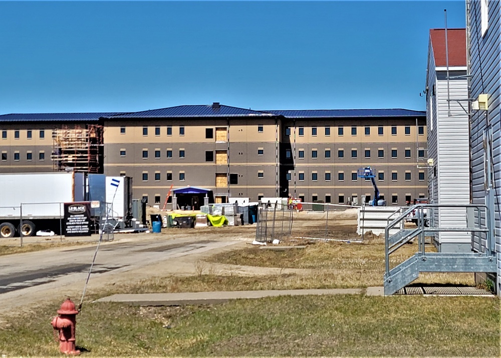 April 2022 barracks construction at Fort McCoy