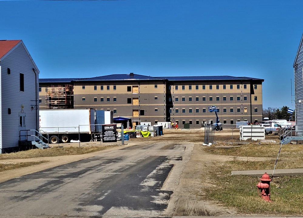 April 2022 barracks construction at Fort McCoy