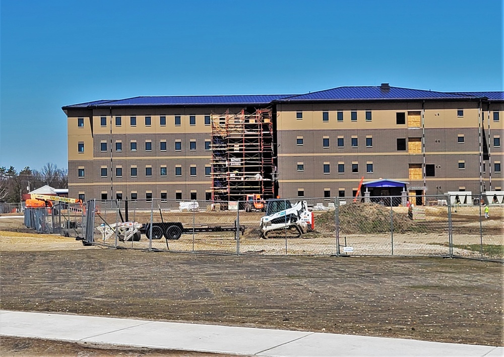 April 2022 barracks construction at Fort McCoy