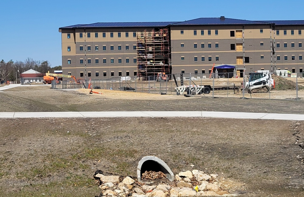 April 2022 barracks construction at Fort McCoy