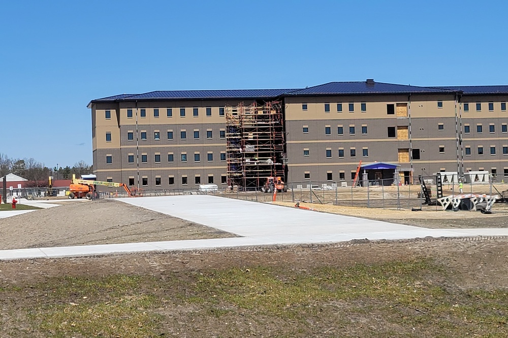 April 2022 barracks construction at Fort McCoy