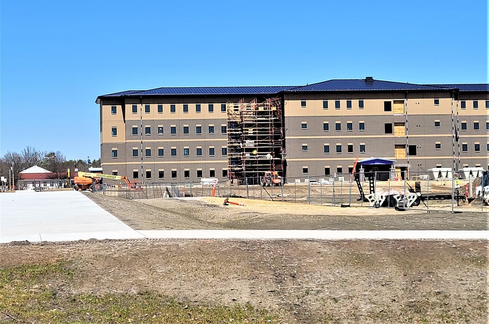 April 2022 barracks construction at Fort McCoy