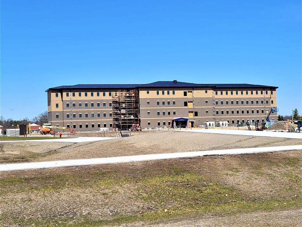 April 2022 barracks construction at Fort McCoy