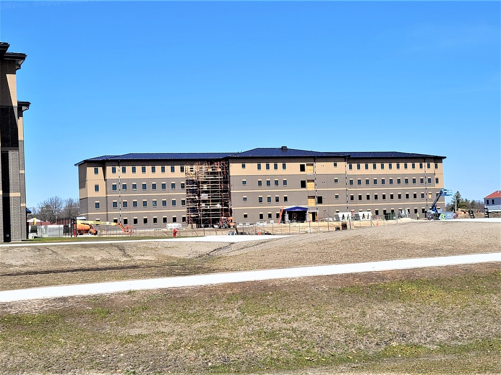 April 2022 barracks construction at Fort McCoy