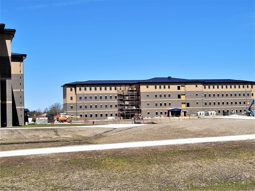 April 2022 barracks construction at Fort McCoy