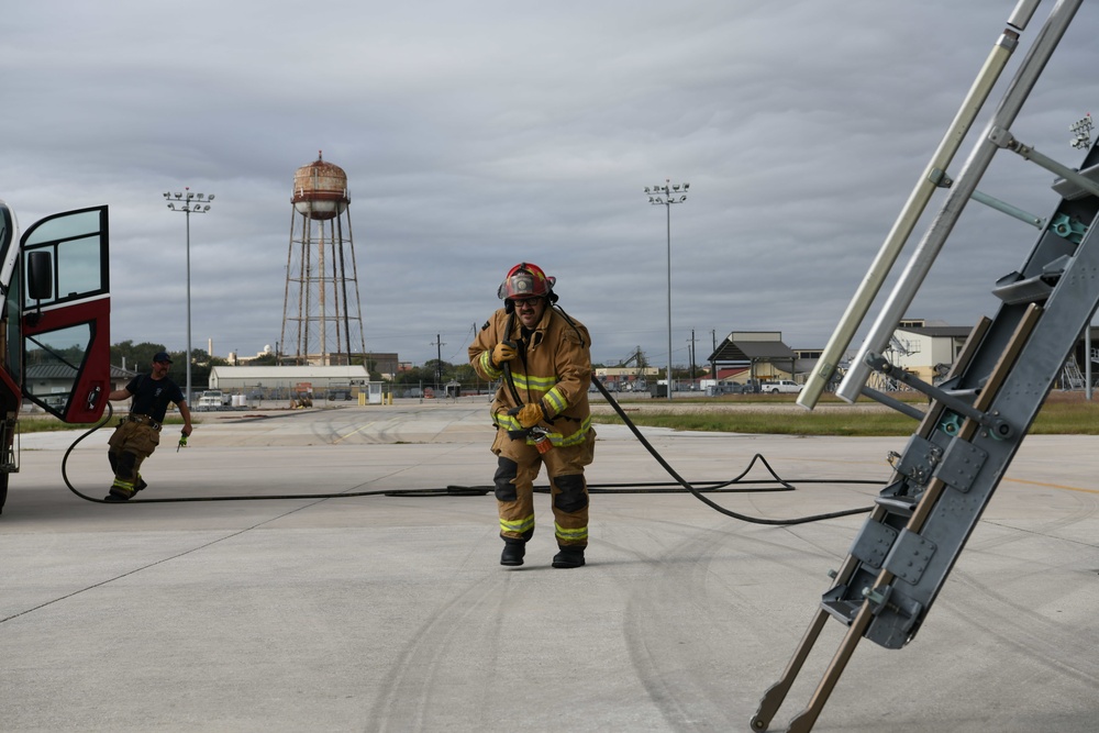 JBSA Fire Department practices C-5 rescue, fire procedures