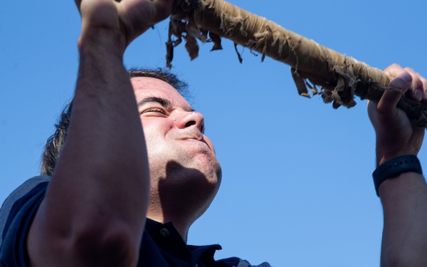 Civil Air Patrol member performs pull up at 2022 Vidalia Onion Festival Air Show