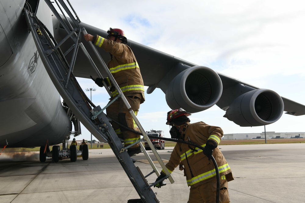 JBSA Fire Department practices C-5 rescue, fire procedures