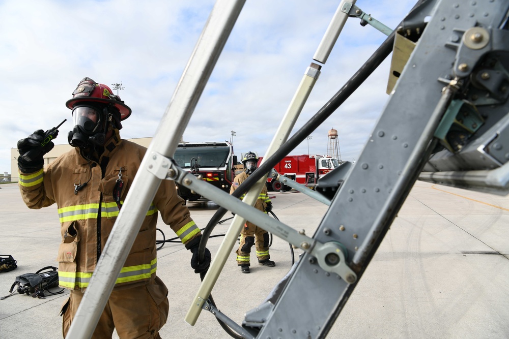 JBSA Fire Department practices C-5 rescue, fire procedures