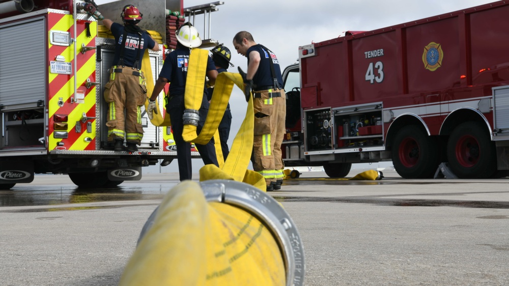 JBSA Fire Department practices C-5 rescue, fire procedures