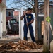 Sailors participate in the Earth Day community cleanup