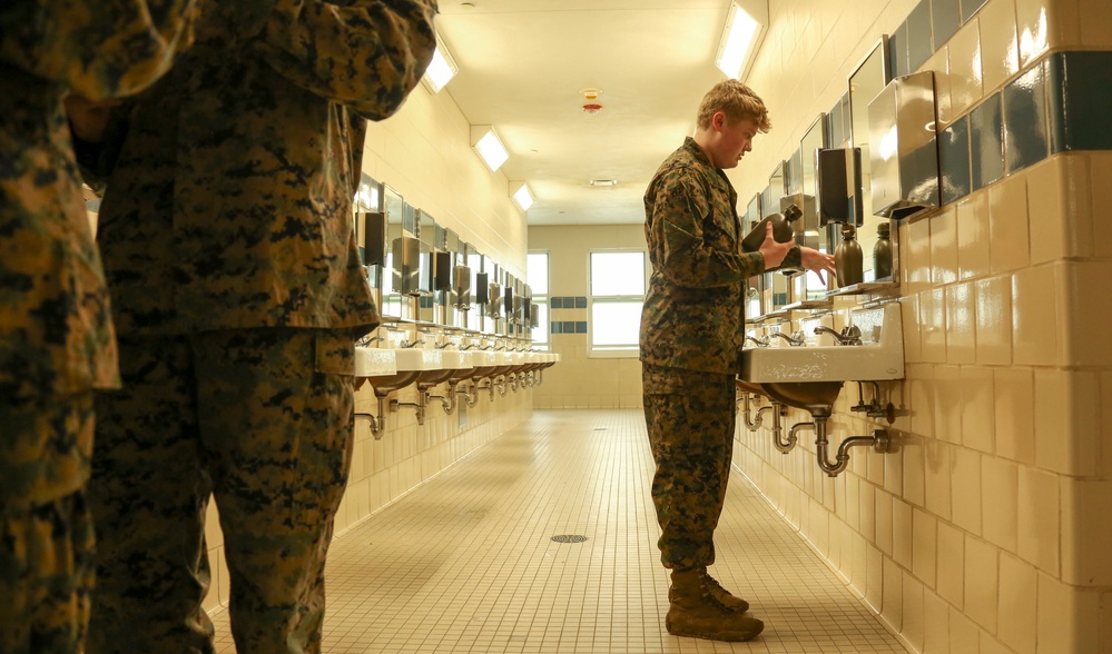 Sam Short earns the title Marine during his Make A Wish visit to Parris Island