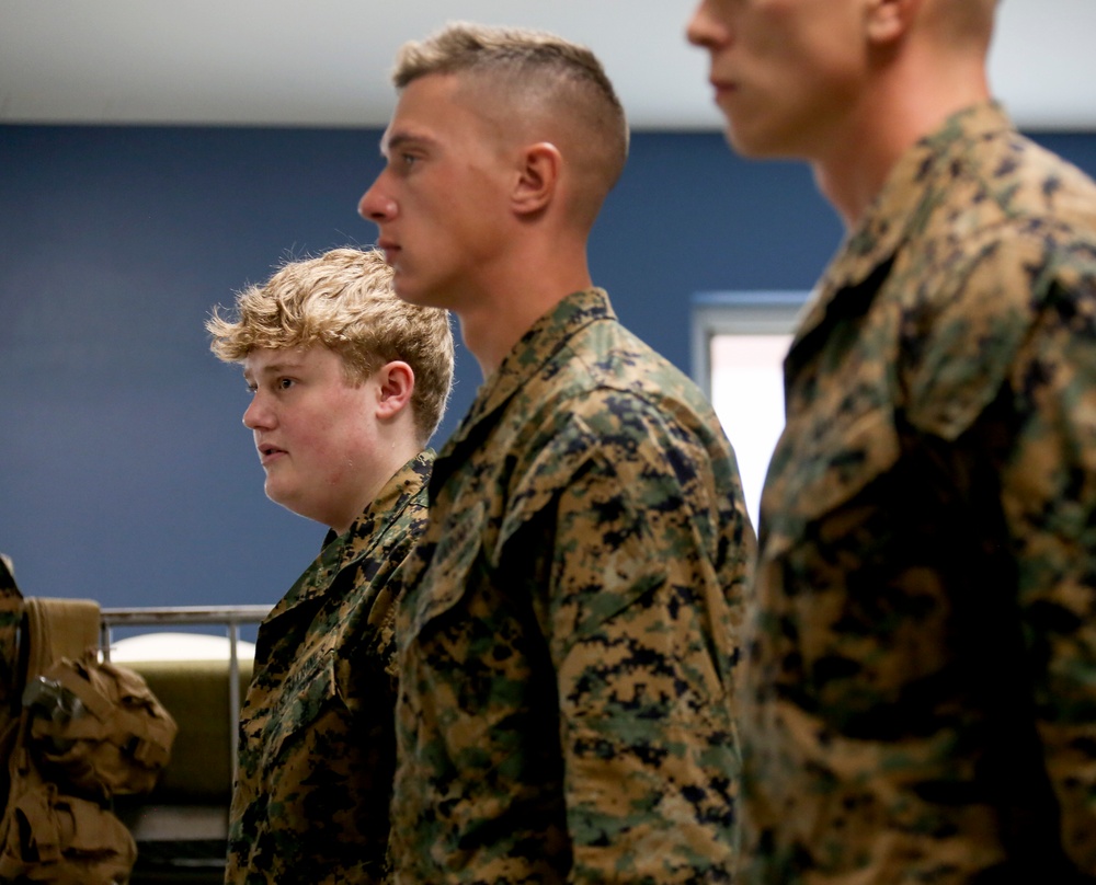 Sam Short earns the title Marine during his Make A Wish visit to Parris Island