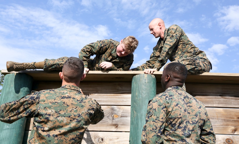 Sam Short earns the title Marine during his Make A Wish visit to Parris Island