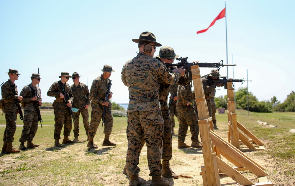 Sam Short earns the title Marine during his Make A Wish visit to Parris Island