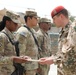 U.S. Soldiers assigned to CJTF-OIR are awarded the German Armed Forces Badge of Marksmanship at Union III ceremony