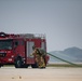 ROKAF; 8th CES Fire Fighters respond to simulated flightline emergency
