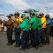 Abraham Lincoln conducts flight deck drills