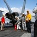 Abraham Lincoln conducts flight deck drills