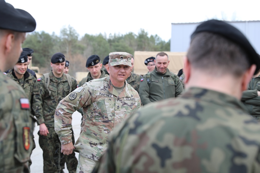 U.S. Noncommissioned Officers Teach Class on Sustainment to Polish Soldiers