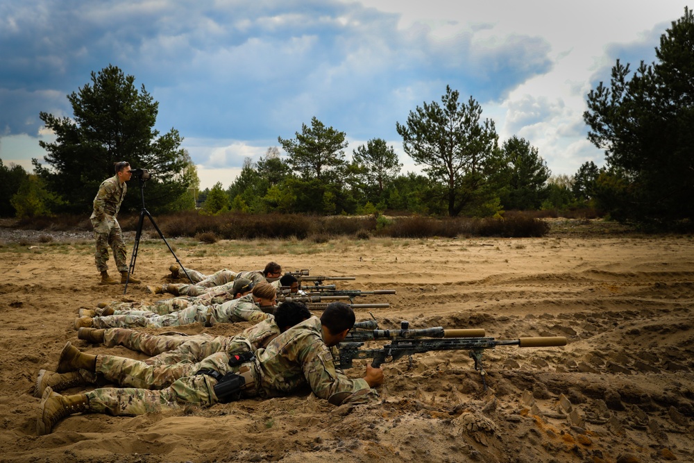 1-8th IN Snipers zero their Weapons