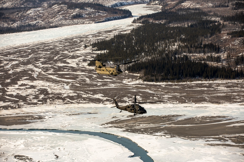 Alaska Army Guard aviators stage helicopters in Nome ahead of annual training