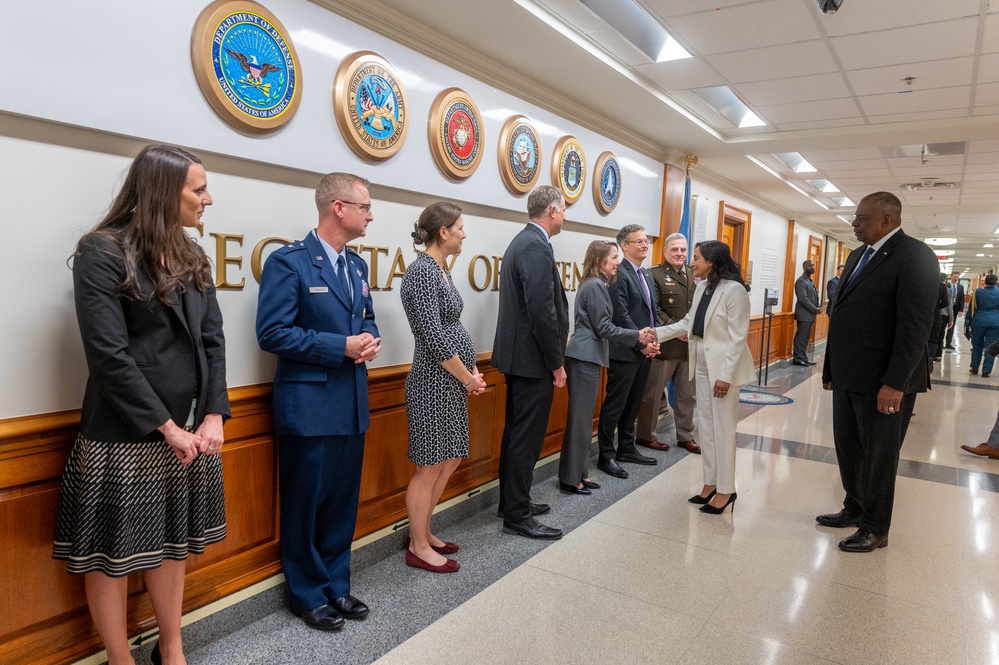 Secretary Austin hosts Canadian Defense Minister Anita Anand