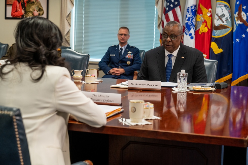 Secretary Austin hosts Canadian Defense Minister Anita Anand