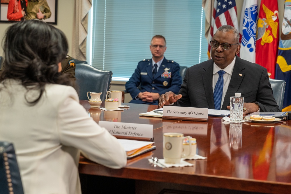 Secretary Austin hosts Canadian Defense Minister Anita Anand