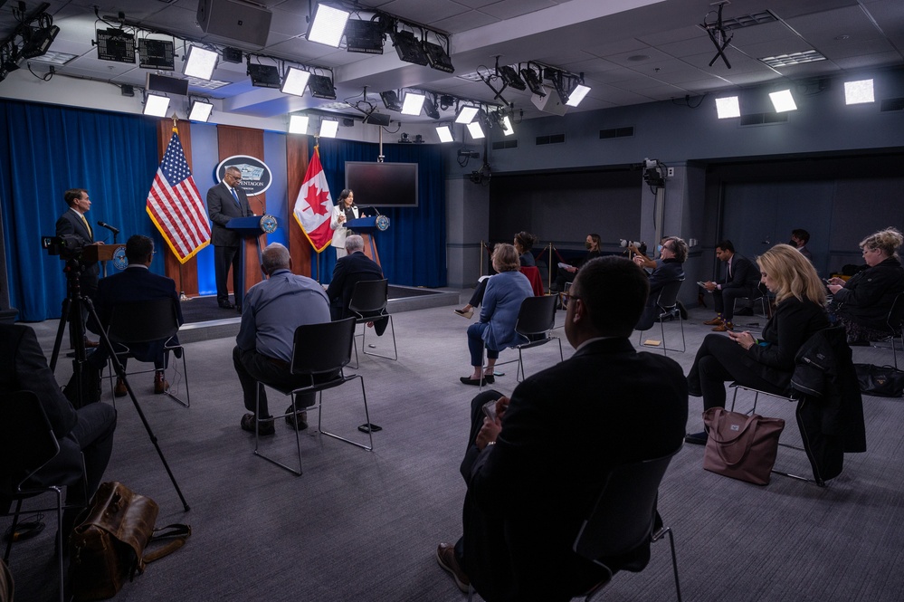 Secretary Austin hosts Canadian Defense Minister Anita Anand