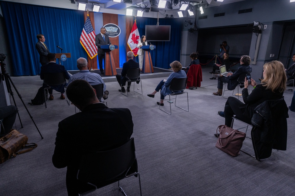 Secretary Austin hosts Canadian Defense Minister Anita Anand