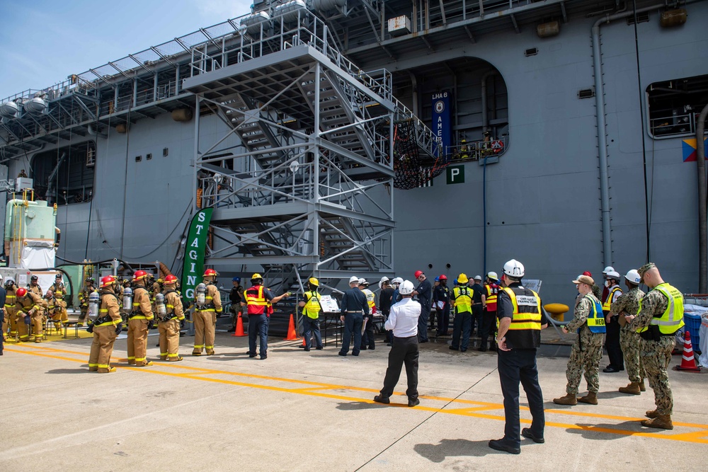 USS America completes 8010 Chapter 13 fire drill