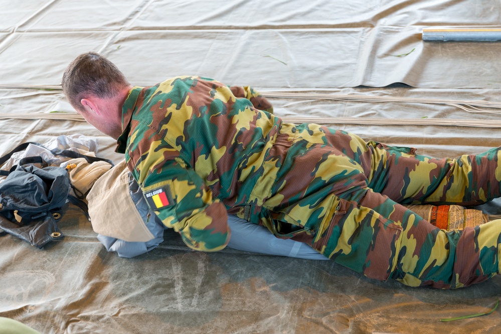 Belgian Paratroopers Training on Chièvres AB