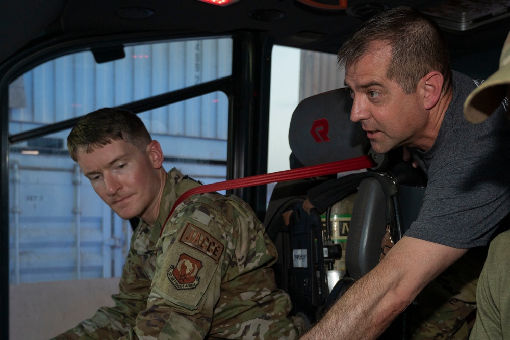 435th AEW and 449 AEG commanders visit Chabelley Airfield