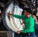 Abraham Lincoln Sailors conduct aircraft maintenance