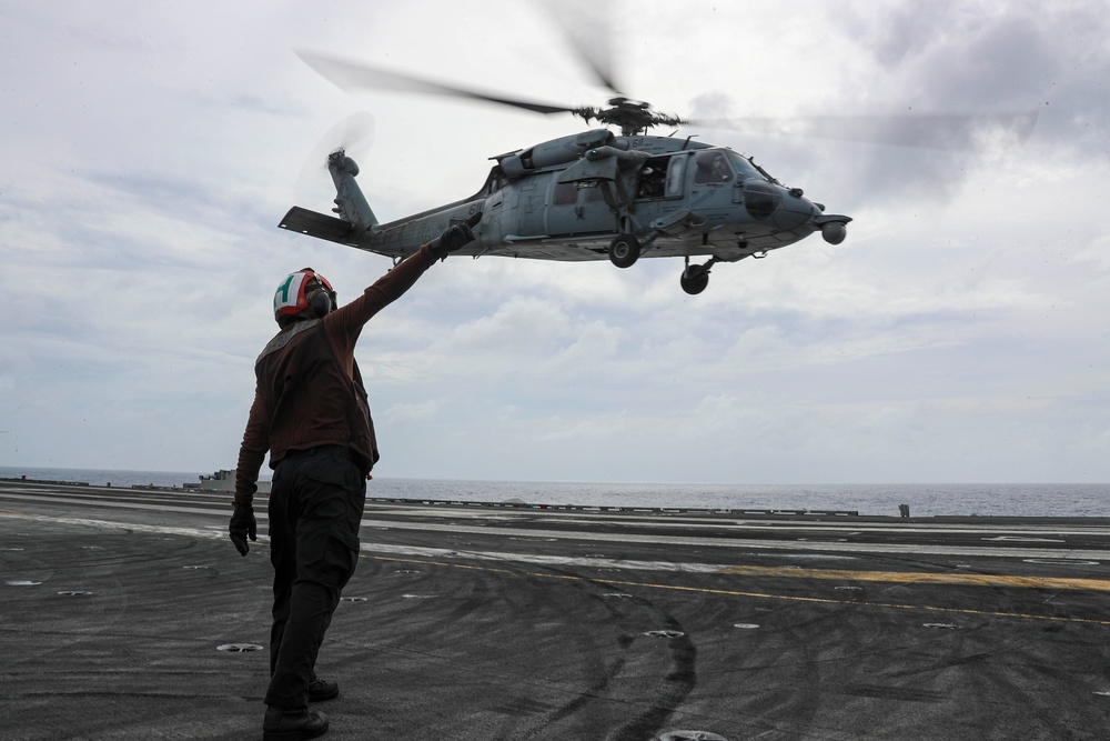 Abraham Lincoln conducts flight operations