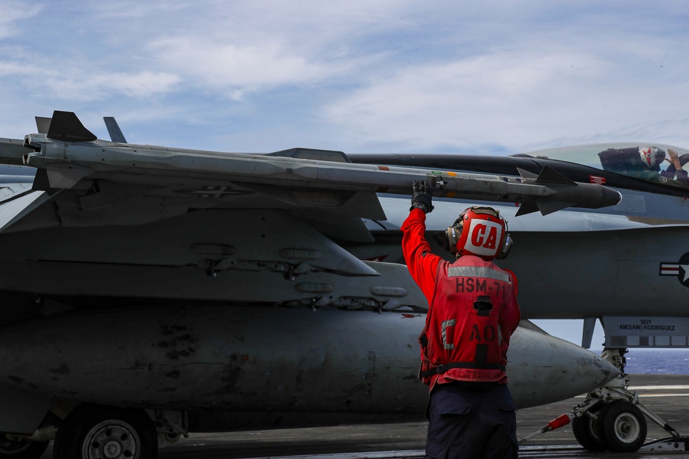 Abraham Lincoln conducts flight operations