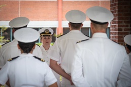 Cherry Point Sailors Conduct Service Dress White Inspection