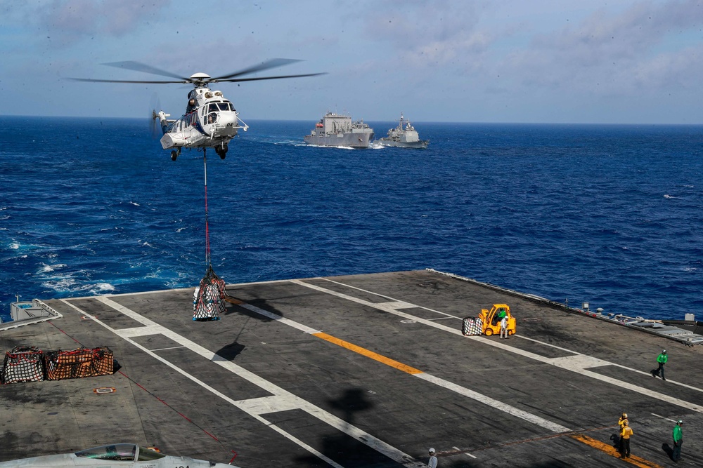 Abraham Lincoln conduct a RAS with Richard E. Byrd