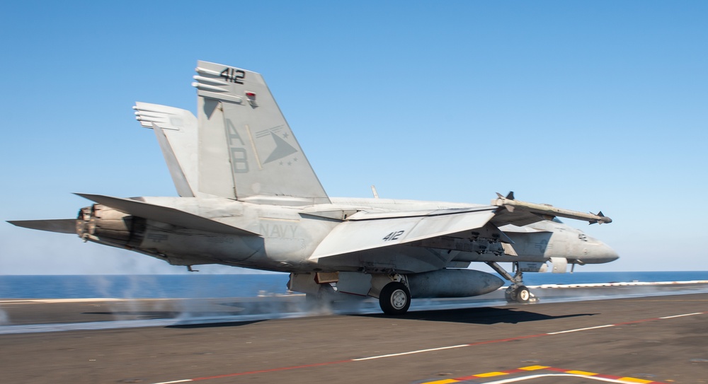 The Harry S. Truman Carrier Strike Group is on a scheduled deployment in the U.S. Sixth Fleet area of operations in support of naval operations to maintain maritime stability and security.