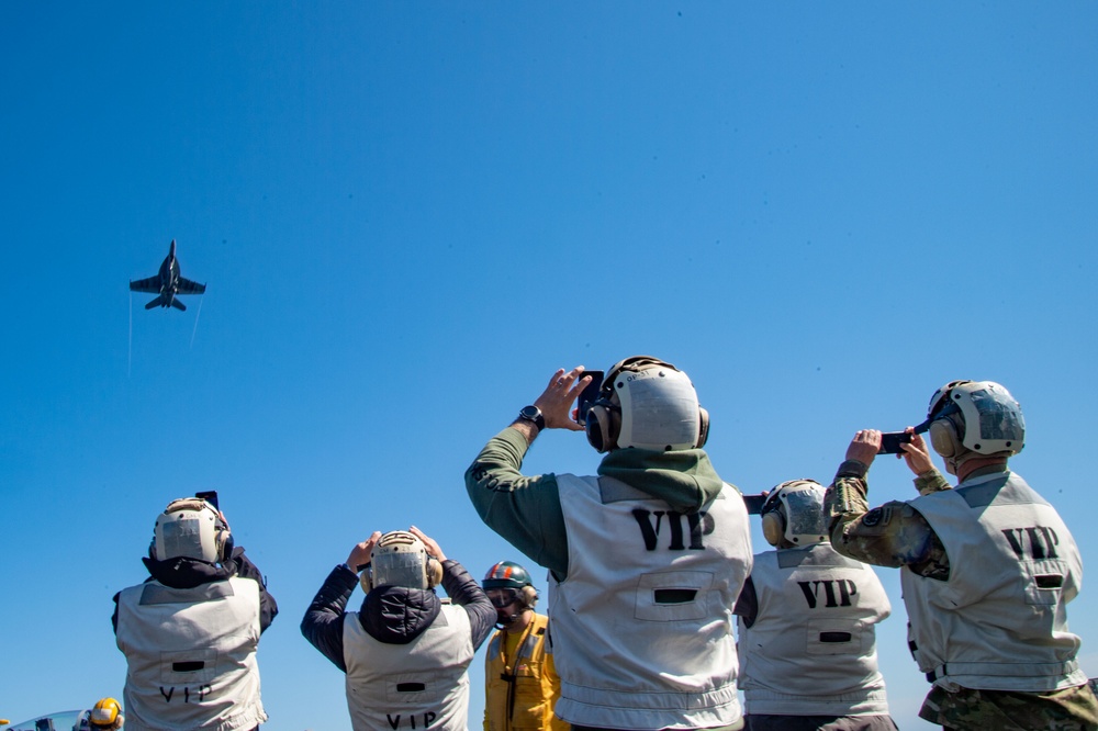 The Harry S. Truman Carrier Strike Group is on a scheduled deployment in the U.S. Sixth Fleet area of operations in support of naval operations to maintain maritime stability and security.