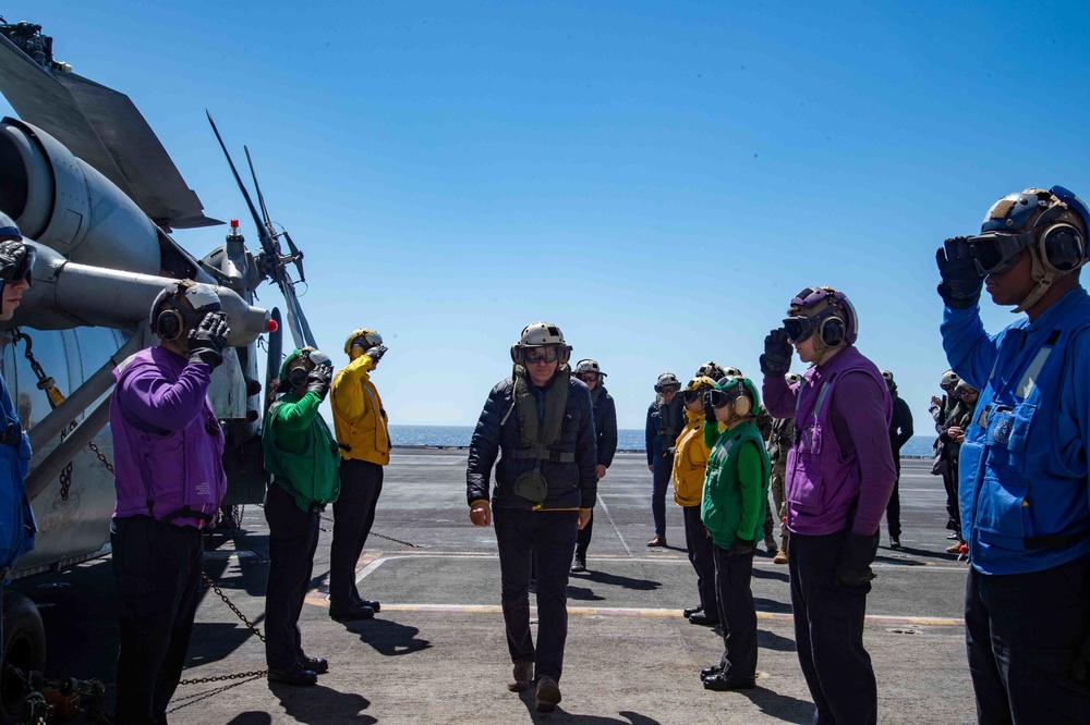 The Harry S. Truman Carrier Strike Group is on a scheduled deployment in the U.S. Sixth Fleet area of operations in support of naval operations to maintain maritime stability and security.